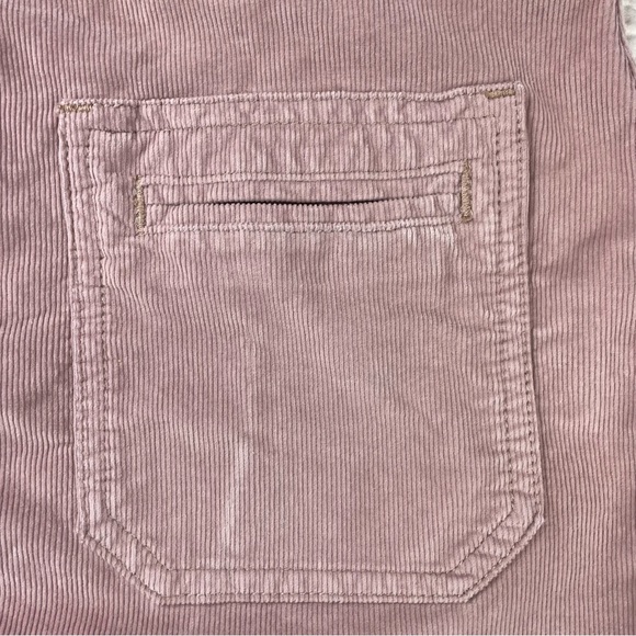 🔥Free People Corduroy Mini Skirt Pink Full Button Front Size 27 - Picture 7 of 11